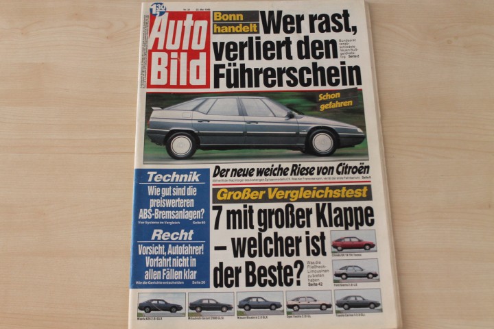 Deckblatt Auto Bild (21/1989)
